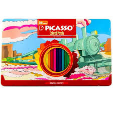 مداد رنگی 36 رنگ پیکاسو جعبه فلزی
