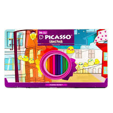 مداد رنگی 36 رنگ پیکاسو جعبه فلزی