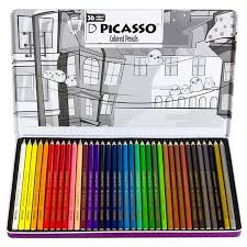 مداد رنگی 36 رنگ پیکاسو جعبه فلزی
